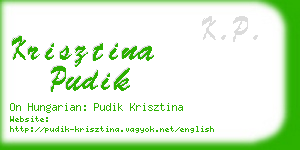 krisztina pudik business card